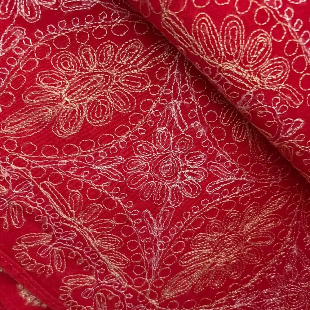 Other embroidered red